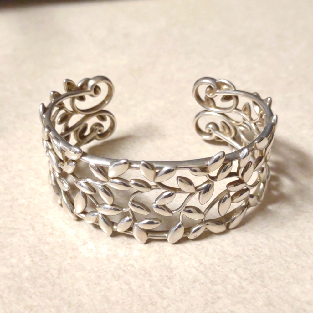 Silver olive leaf bracelet, Paloma Picasso from Tiffany's, NYC